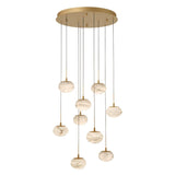 Calcolo Multi Light Chandelier Antique Brass 9 Lights By LibCo.