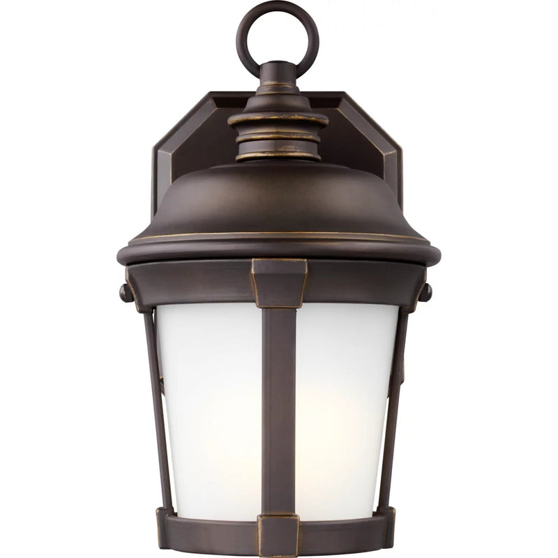 Calder Outdoor Wall Lantern — 10 Inch, Antique Bronze