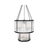 Caledon Two-Tier Chandelier - Matte Black