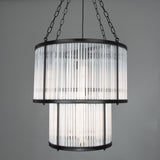Caledon Two-Tier Chandelier - Matte Black