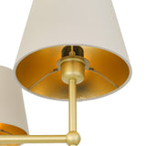 California 6 Arm Chandelier - Satin Brass
