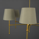 California 6 Arm Chandelier - Satin Brass