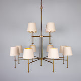 California Two Tier Chandelier - Antique Brass