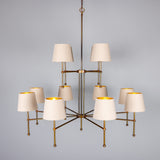 California Two Tier Chandelier - Antique Brass