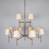 California Two Tier Chandelier - Antique Brass