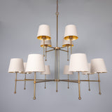 California Two Tier Chandelier - Antique Brass