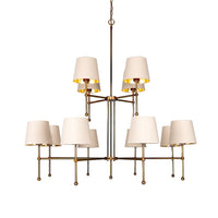 California Two Tier Chandelier - Antique Brass