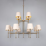 California Two Tier Chandelier - Antique Brass