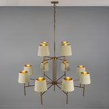 California Two Tier Chandelier - Antique Brass