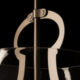 Caliper Pendant Large detail in Dark Smoke, Clear Glass, by Hubbardton Forge