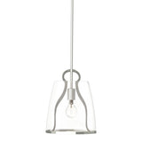 Caliper Pendant Small in Sterling, Clear Glass by Hubbardton Forge