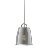 Caliper Pendant Small in Sterling, Plated Smoke Glass by Hubbardton Forge