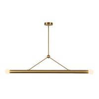 Calla Linear Pendant — Brushed Gold