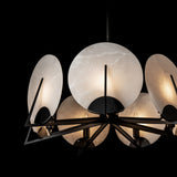 Callisto 7-Light Pendant detail in Black, by Hubbardton Forge