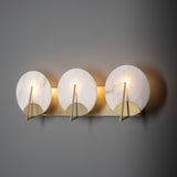 Callisto Vanity Light detail in Modern Brass, by Hubbardton Forge