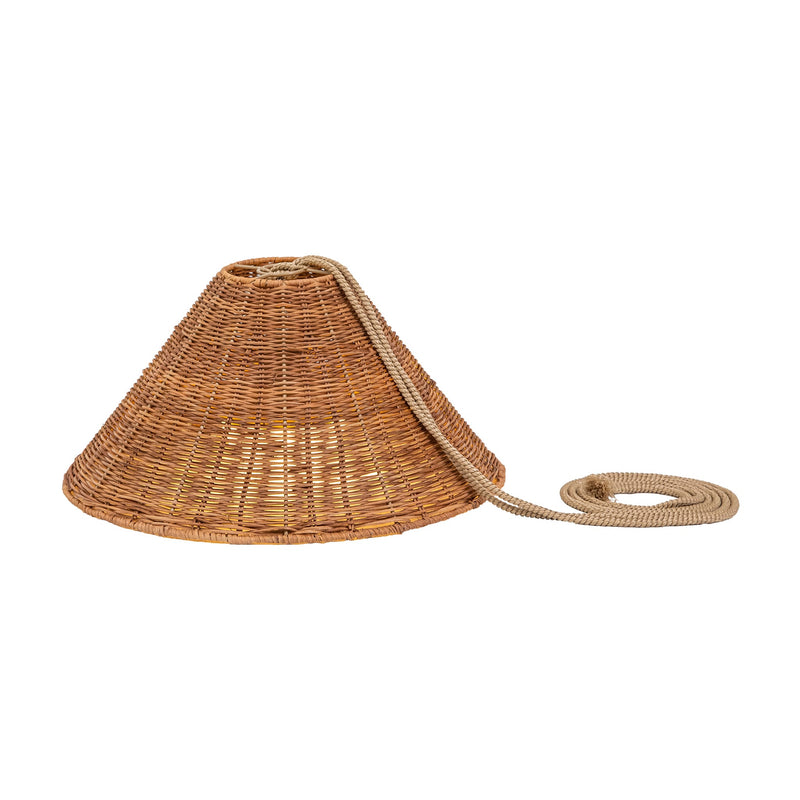 Calobra Portable Pendant Light - front view with rope