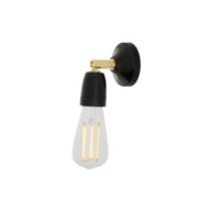 Caltra Wall Light - Black & Brass