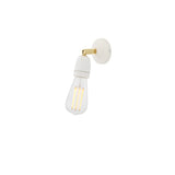 Caltra Wall Light - White & Brass
