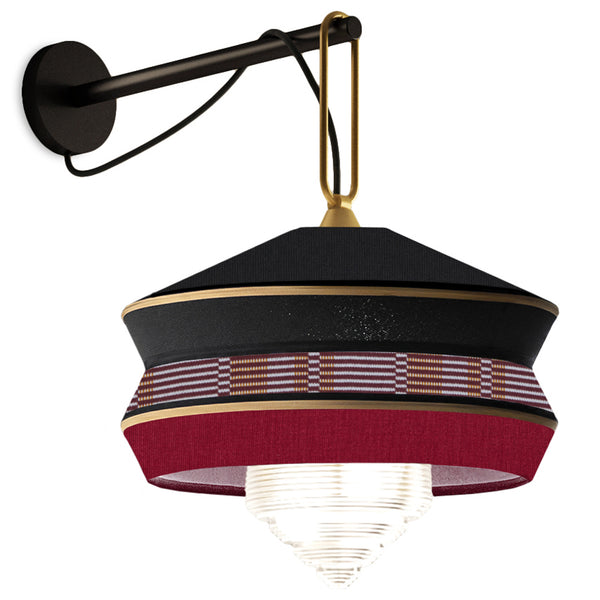 Calypso Antigua Wall Light Black By Contradi