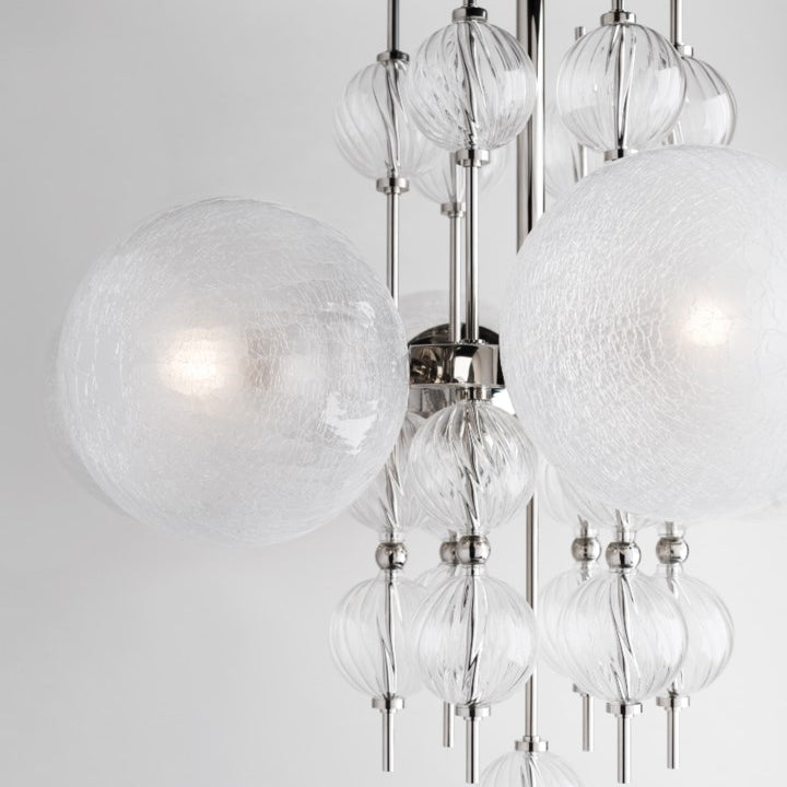 Calypso 8 Light Chandelier by Hudson Valley in Polished Nickel