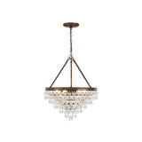 Calypso Crystal Basket Chandelier 20'' Vibrant Bronze Clear