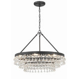Calypso Crystal Basket Chandelier 25'' Matte Black Clear