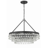 Calypso Crystal Basket Chandelier 25'' Matte Black Clear