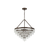 Calypso Crystal Basket Chandelier 25'' Vibrant Bronze Clear