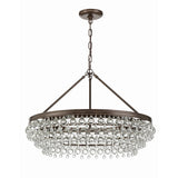 Calypso Crystal Basket Chandelier 30'' Vibrant Bronze Clear