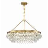 Calypso Crystal Basket Chandelier 30'' Vibrant Gold Clear