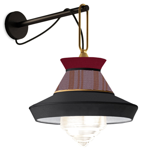 Calypso Guadaloupe Wall Light Black By Contradi