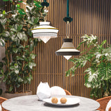 Calypso Martinique Pendant Light Black By Contardi - Lifestyle View1