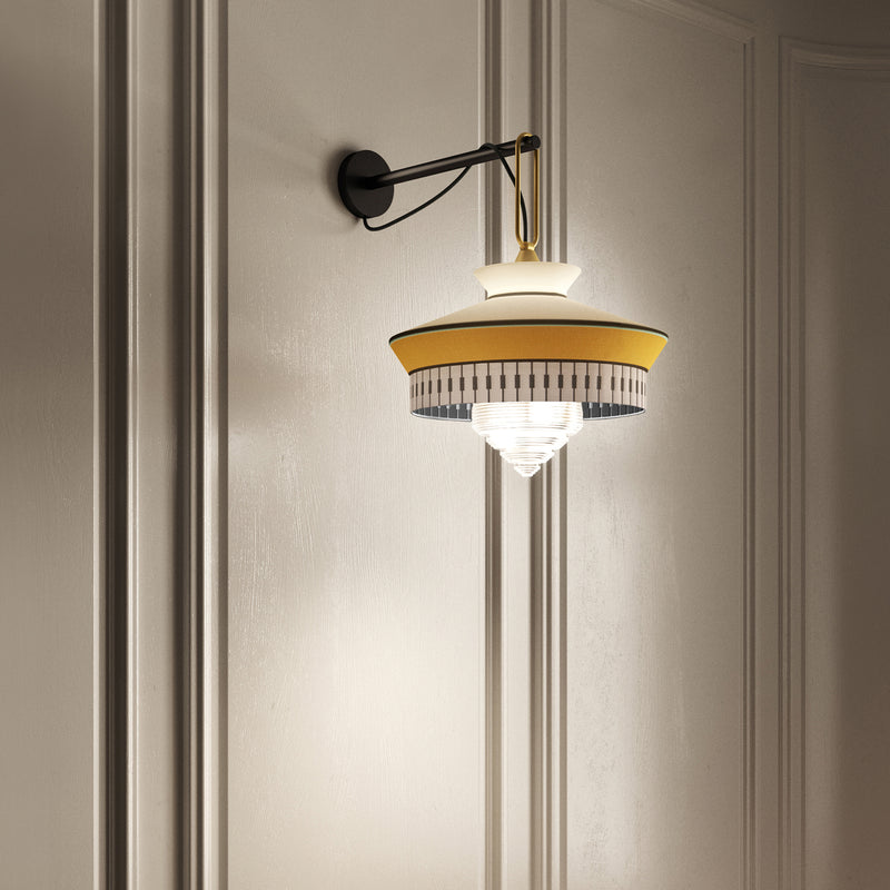 Calypso Martinique Wall Light Yellow By Contradi - Lifestyle View