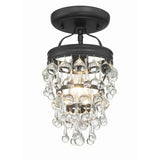 Calypso Mini Crystal Semi-Flush Mount 7.25'' Matte Black