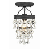 Calypso Mini Crystal Semi-Flush Mount 7.25'' Matte Black