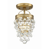 Calypso Mini Crystal Semi-Flush Mount 7.25'' Vibrant Gold