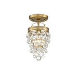 Calypso Mini Crystal Semi-Flush Mount 7.25'' Vibrant Gold
