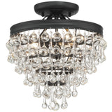 Calypso Semi Flush Mount Matte Black By Crystorama