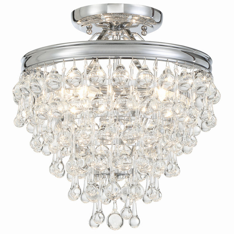Calypso Semi Flush Mount Polished Chrome By Crystorama