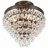 Calypso Semi Flush Mount Vibrant Bronze By Crystorama - Down View