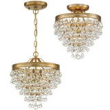 Calypso Semi Flush Mount Vibrant Gold By Crystorama - Alt View