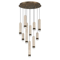 Cambre Multi-Light Chandelier 22 Inch Antique Brass by Eurofase