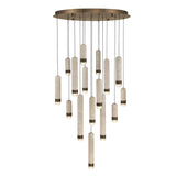 Cambre Multi-Light Chandelier 32 Inch Antique Brass by Eurofase
