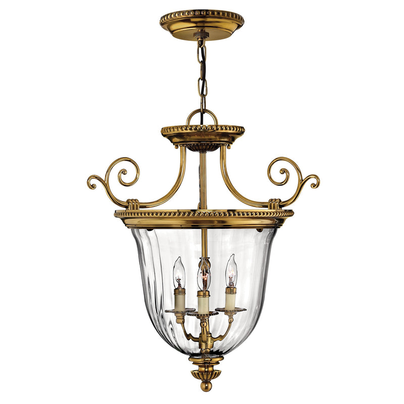 Cambridge Small Convertible Pendant - Burnished Brass - by Hinkley