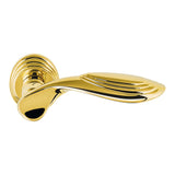 Cameo Door Lever in Polished Brass by Colombo Design