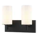 Candela Wall Sconce 13 Inch Matte Black Opal