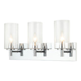 Candela Wall Sconce 21 Inch Chrome Clear