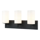 Candela Wall Sconce 21 Inch Matte Black Opal