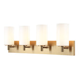 Candela Wall Sconce 29 Inch Aged Gold Brass Opal