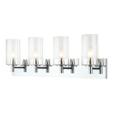 Candela Wall Sconce 29 Inch Chrome Clear